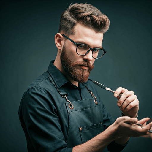 Barbeiro profissional trabalhando